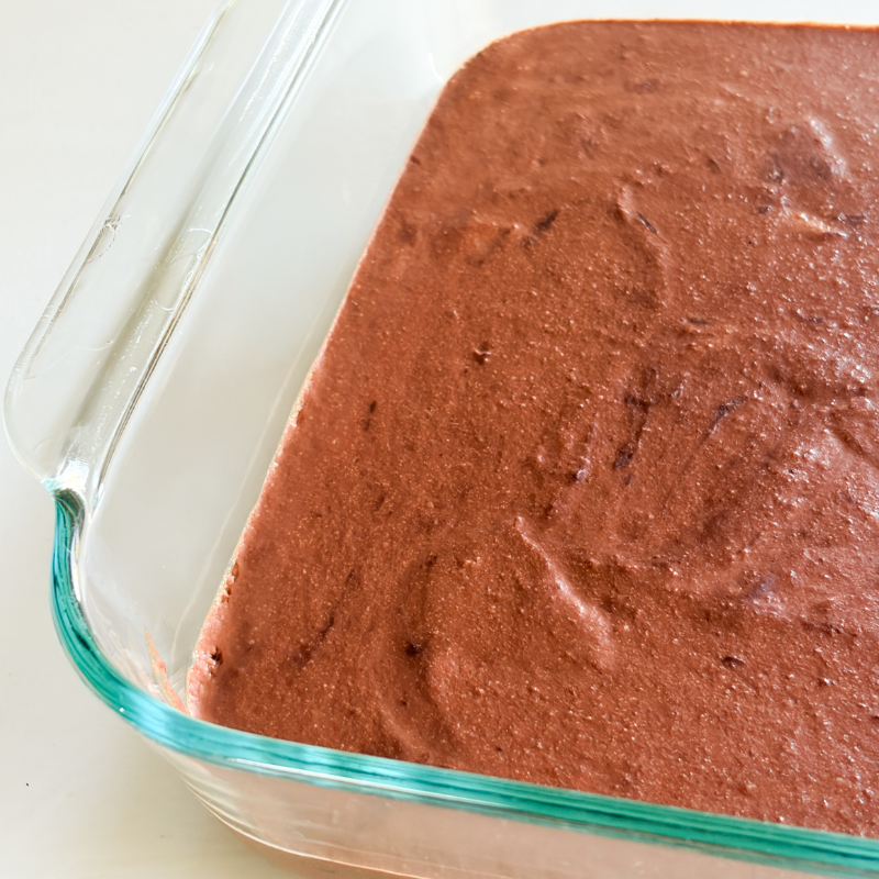 Mousse chocolat et pêches de Tik Tok