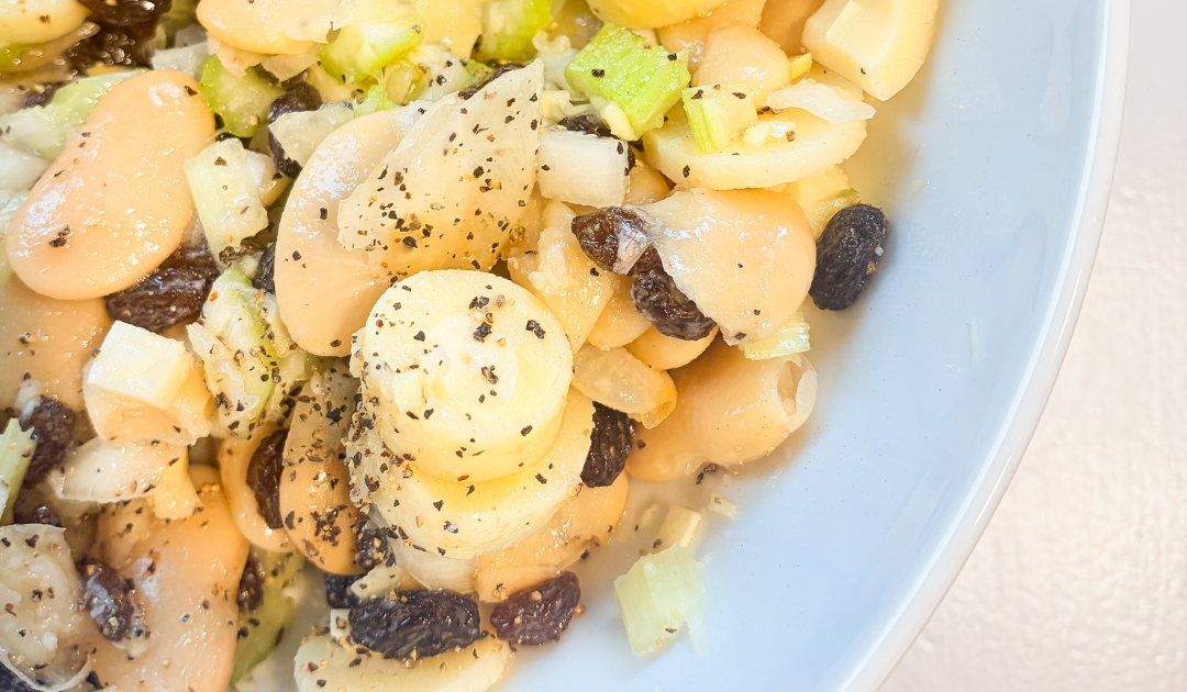 Salade de haricots de lima et coeurs de palmiers