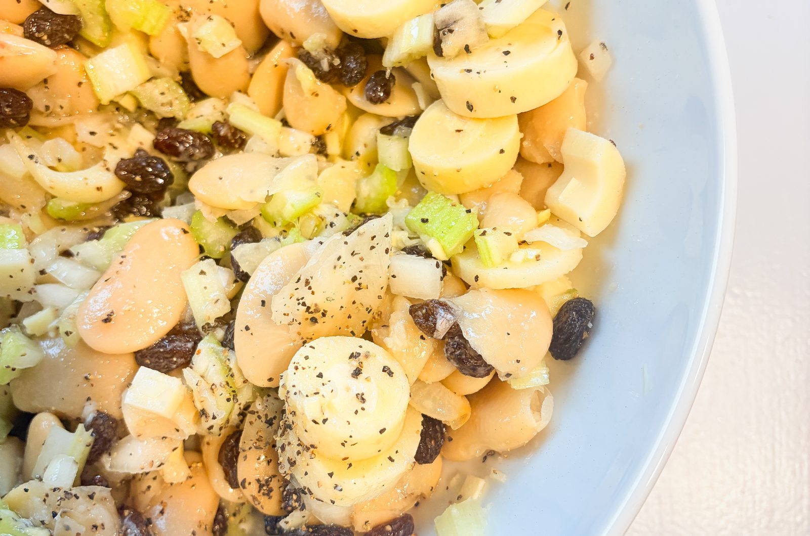 Salade de haricots de lima et coeurs de palmiers